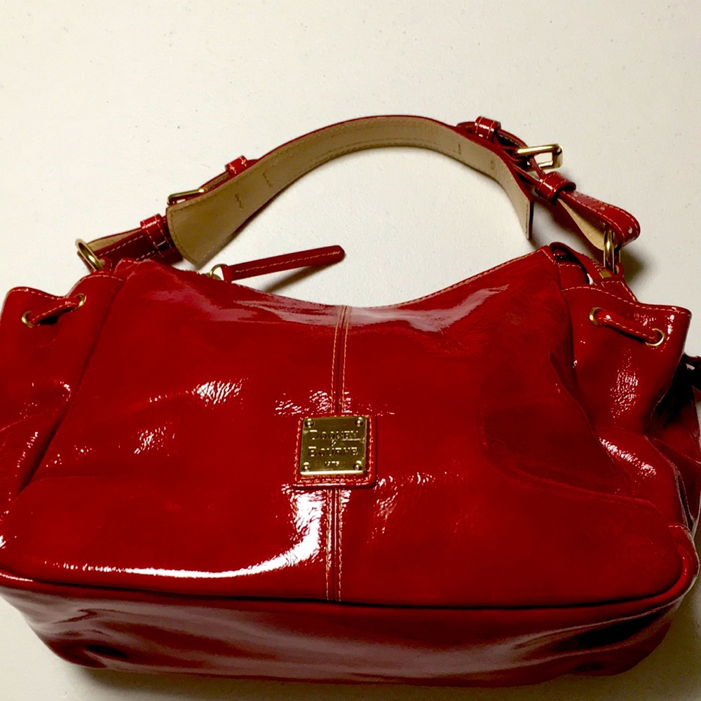 💗Dooney & Bourke Red Patent Leather Hobo/Satchel Bag💗